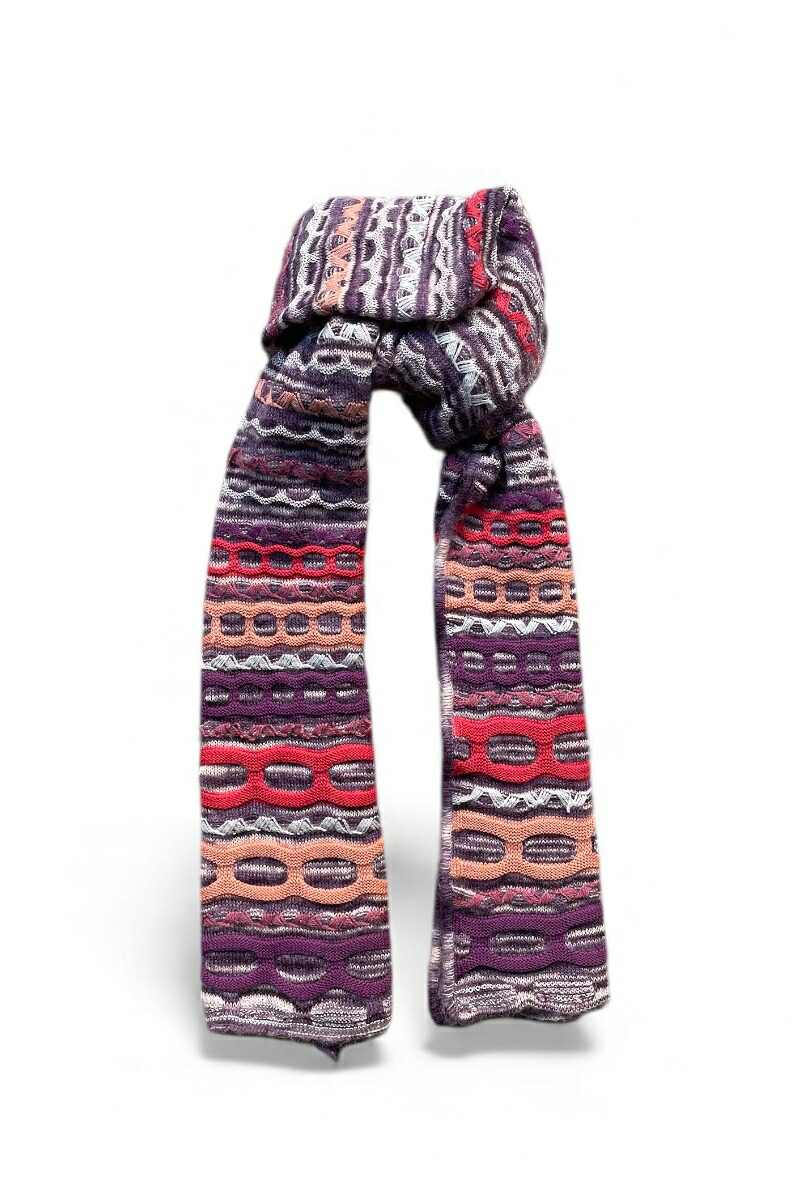 【中古】MISSONI UOMO (ミッソーニ ウオモ) MADE IN ITALY 3D KNIT SCARF イタリア製 3Dニット スカーフ / MULTI [SIZE: ONE SIZE USED]