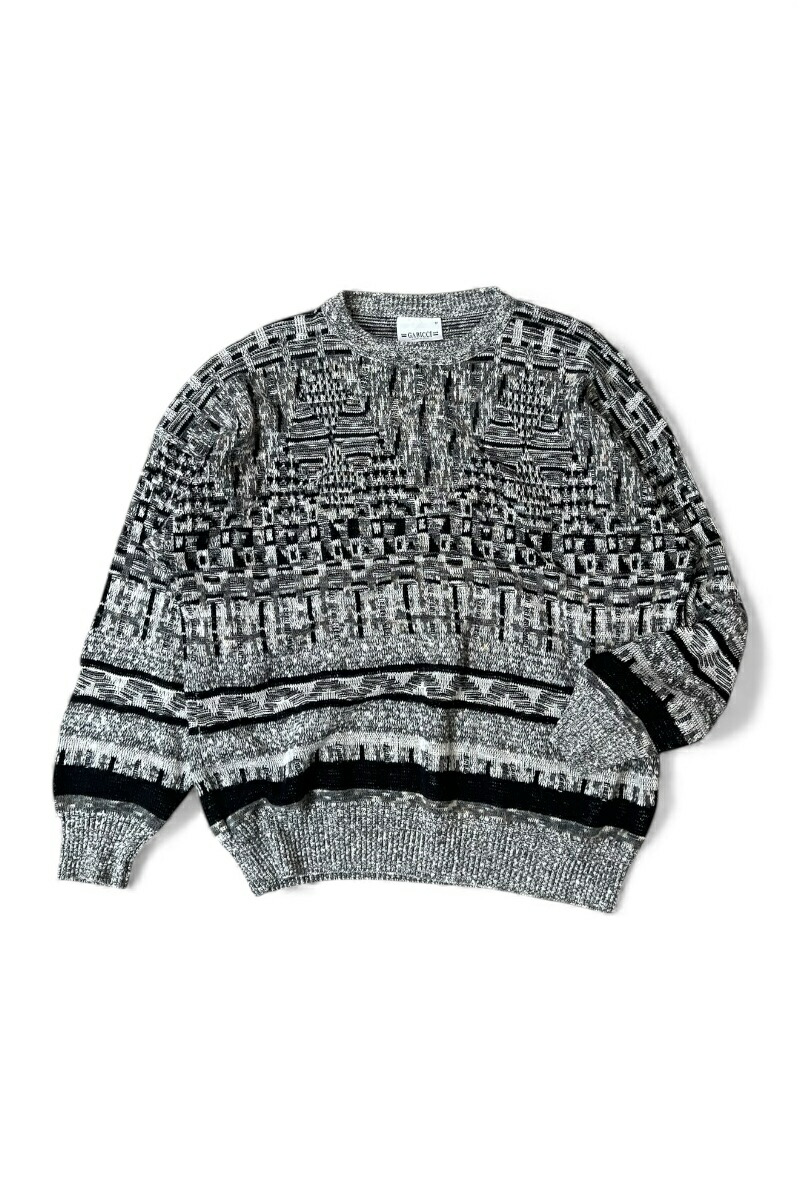 【中古】GABICCI (ガビッチ) MADE IN ITALY COTTON KNIT SWEATER イタリア製 コットン ニット セーター / GRAY [SIZE: M USED]