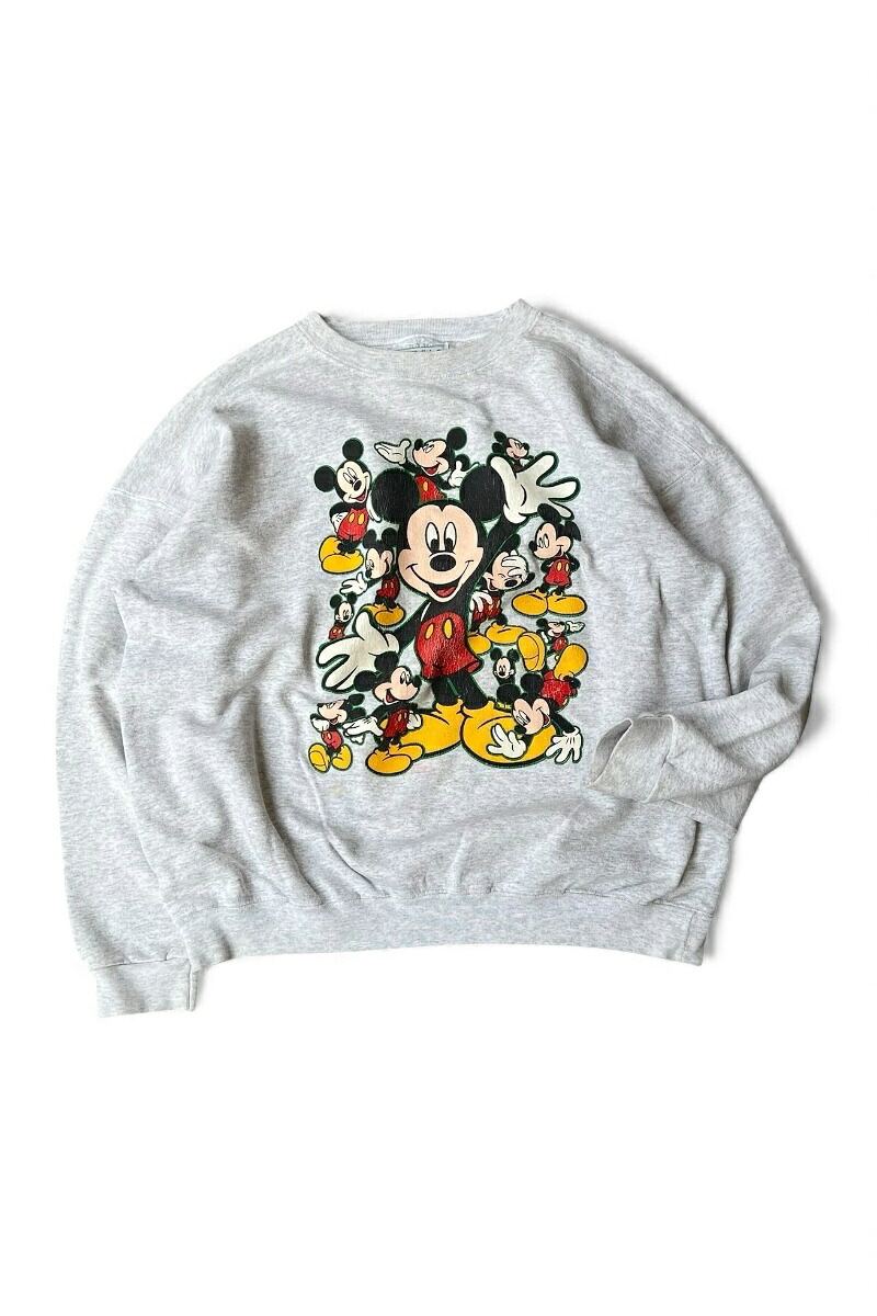 【中古】GENUS MADE IN USA 90'S MICKEY SWEATSHIRT USA製 90年代 ミッキー スウェットシャツ / GRAY [SIZE: XL USED]