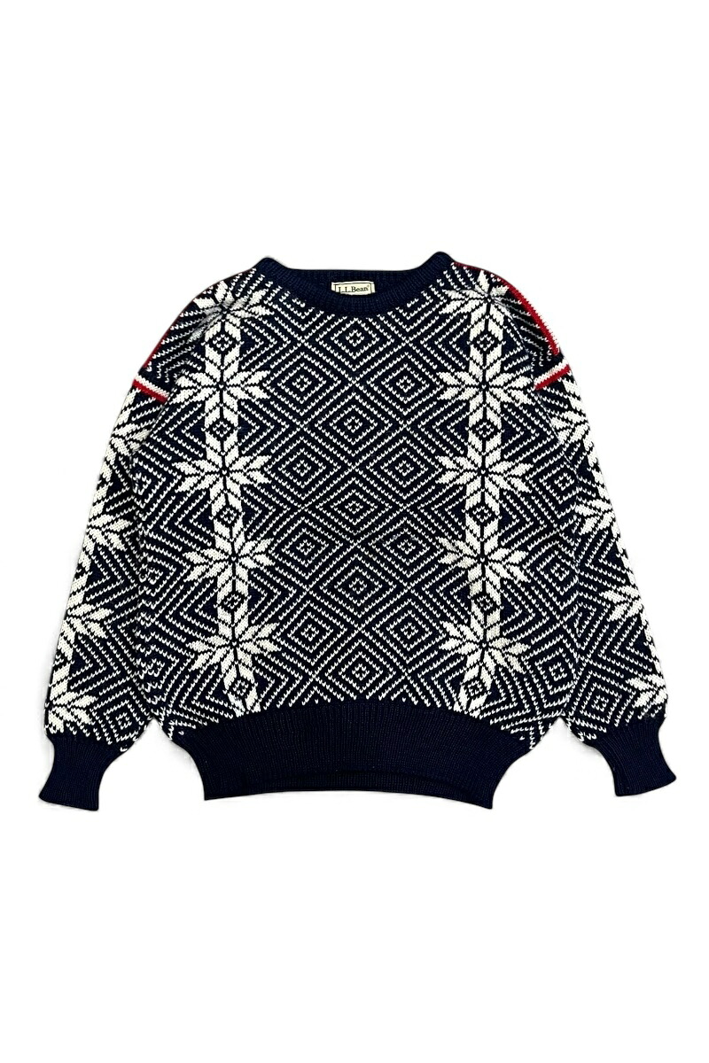 【中古】L.L.BEAN (エルエル ビーン) MADE IN NORWAY 80'S NORWEGIAN WOOL KNIT SWEATER ノルウェイ製 80年代 ウール ニット セーター / MULTI [SIZE: M USED]