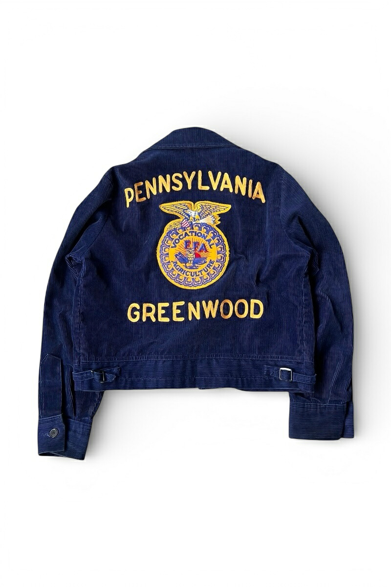 【中古】NATIONAL FFA (ナショナル エフエフエー) MADE IN USA 80'S FFA JACKET LOT 103 PENNSYLVANIA USA製 ロット 103 ペンシルバニア FFA ジャケット/ NAVY [SIZE: 38 USED]