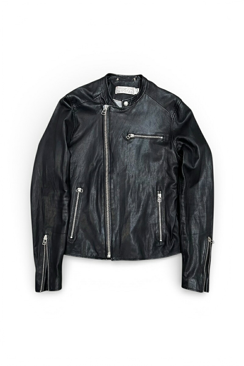【中古】SHIPLEY & HALMOS (シップリー& ハルモス) LEATHER BIKER JACKET レザー バイカー ジャケット / BLACK [SIZE: S USED]