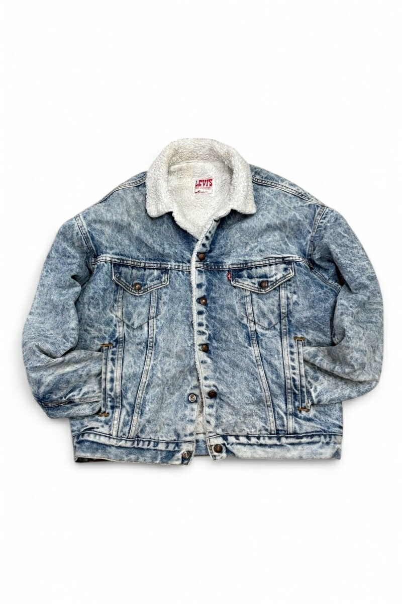 【中古】LEVI (リーバイス) MADE IN USA 80 3RD TYPE BOA DENIM JACKET USA製 80年代 サードタイプ ボア デニム ジャケット INDIGO [SIZE: M USED]