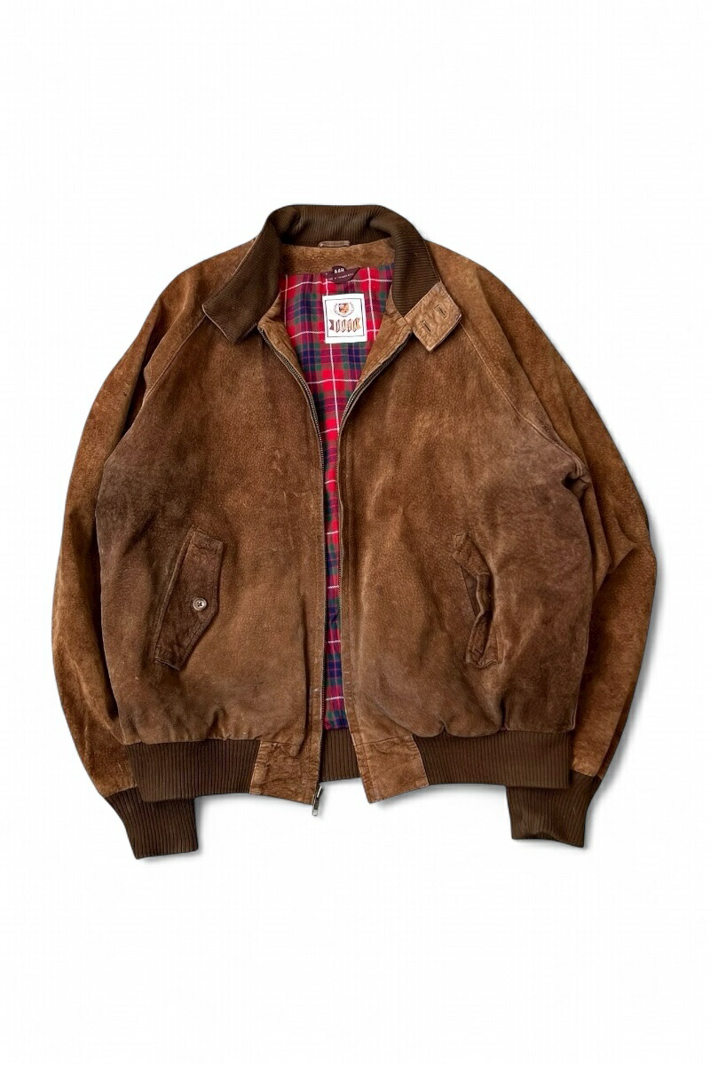 【中古】BARACUTA ( バラクータ ) 90 LEATHER SUEDE HARRINTON JACKET 90年代 レザー スエード ハリントン ジャケット BROWN [SIZE: M USED]