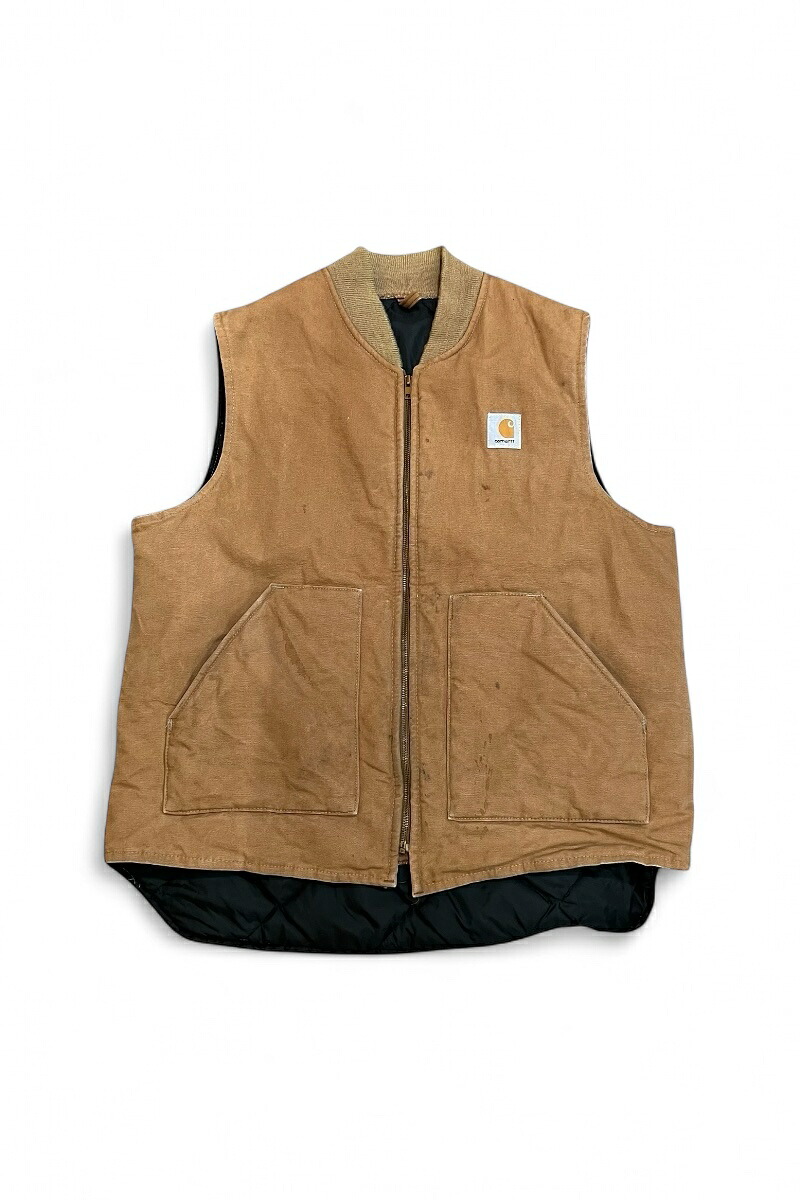【中古】CARHARTT (c) MADE IN USA 98'S DUCK VEST USA製 98年 ダック ベスト BEIGE [SIZE: XL USED]