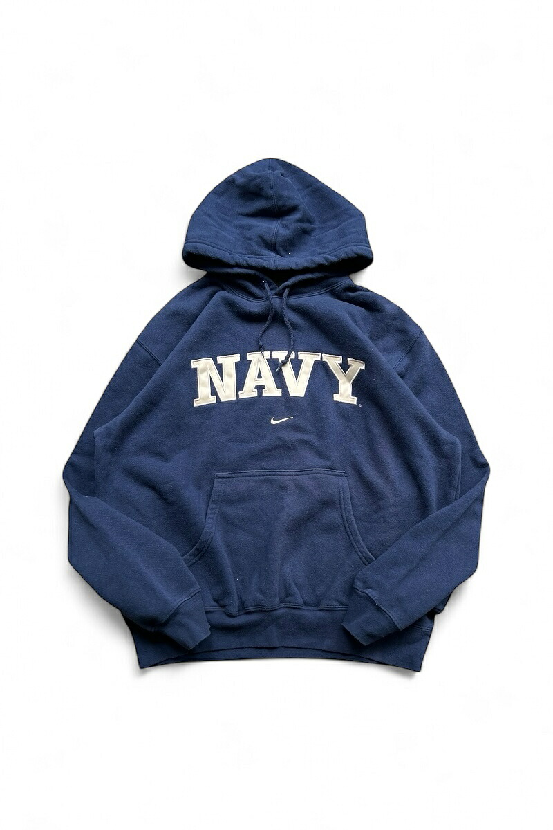 【中古】NIKE (ナイキ) Y2K EARLY 00\u0027S NAVY HOODIE SWEATSHIRT 00年月日 米国海軍 フーディ トレーナー NAVY [SIZE: M USED]