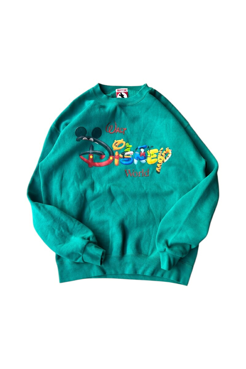 【中古】MICKEY INC. (ミッキー) MADE IN USA 90'S MICKEY SWEATSHIRT USA製 90年代 ミッキー スウェットシャツ / GREEN [SIZE: M USED]