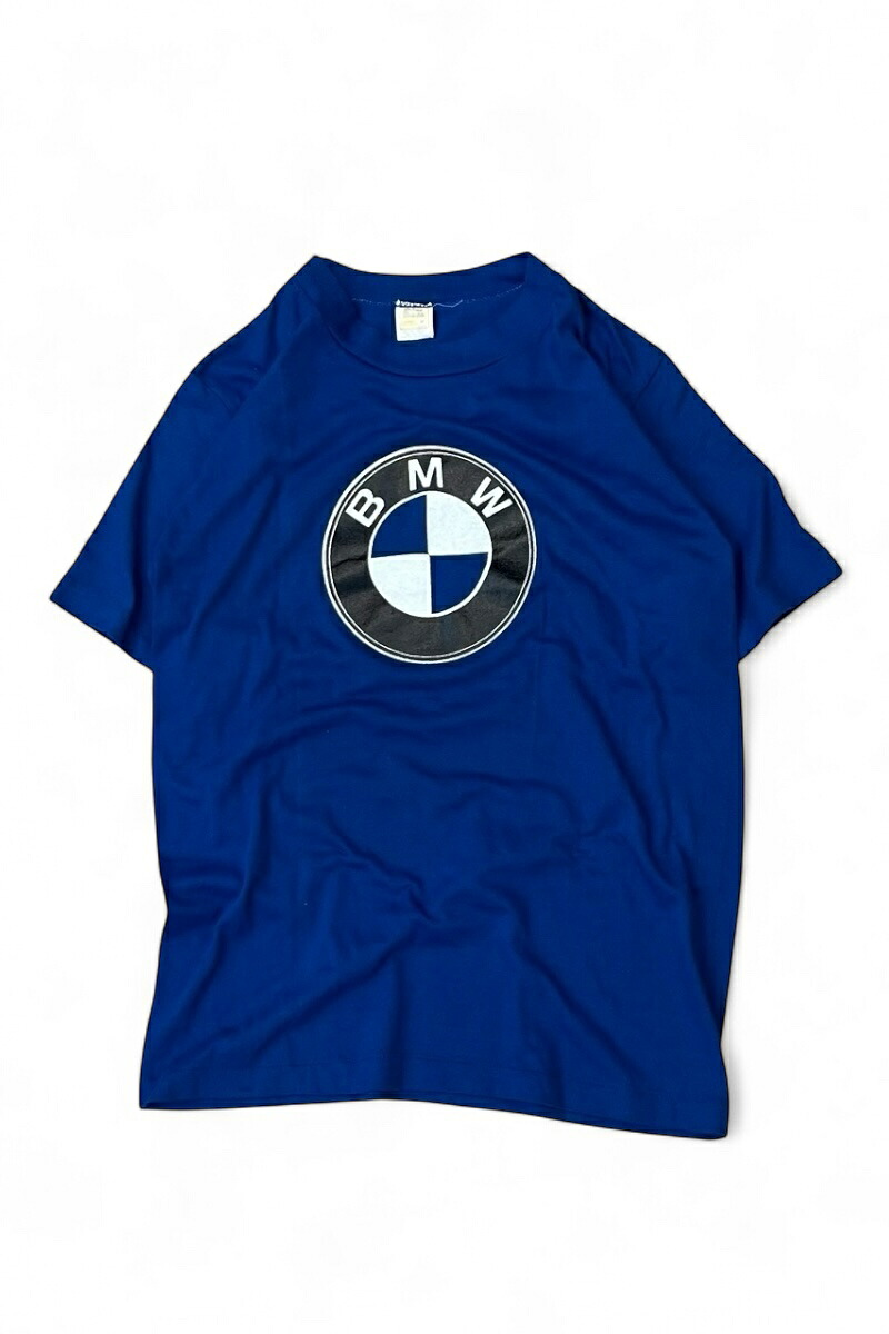 【中古】VELVA SHEEN (ヴェルバ シーン) MADE IN USA 80'S BMW ADVERTISING T-SHIRT USA製 80年代 BMW 企業 Tシャツ / BLUE [SIZE: M USED]｜JULIUS NYC