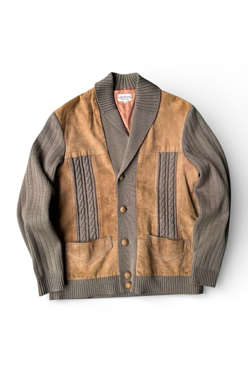【中古】BERNINI (ベルニーニ) MADE IN ITALY 70-80'S SUEDE WOOL JACKET イタリア製 70-80年代 スウェード レザー ウール ジャケット / BEIGE [SIZE: M USED]｜JULIUS NYC