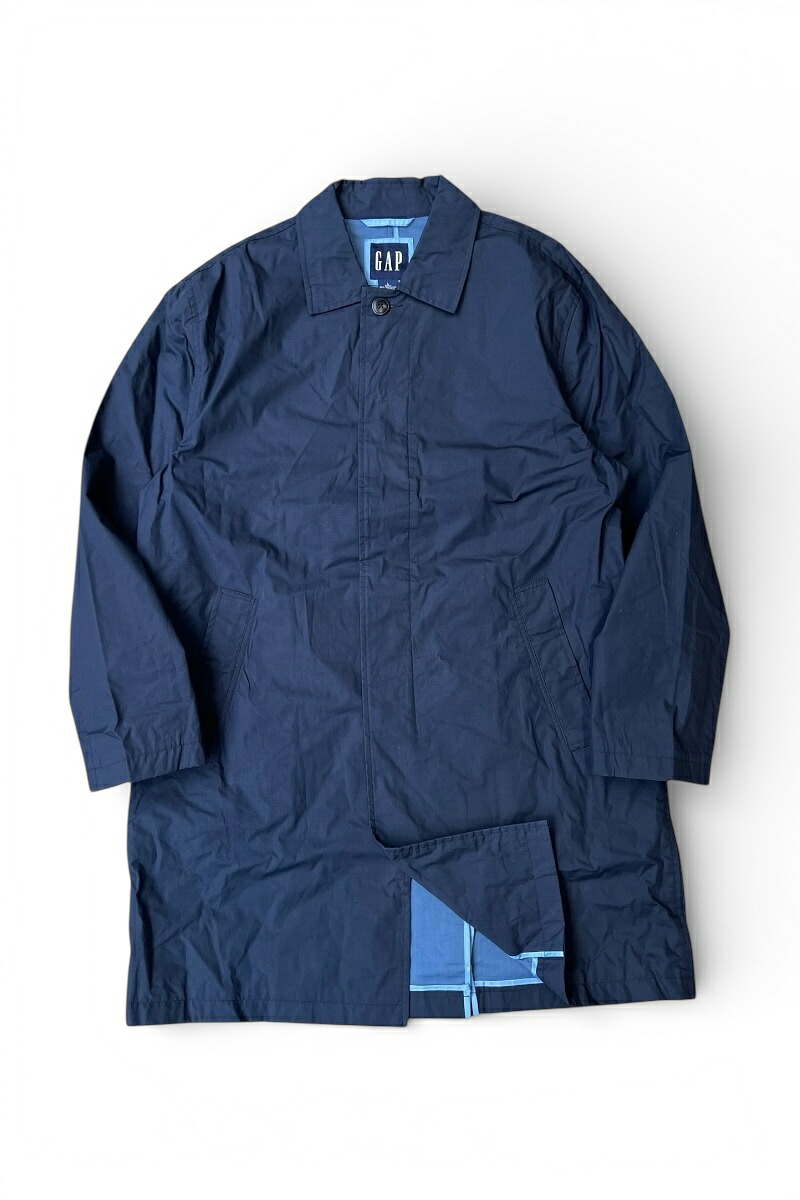 【中古】GAP (隔たり)  Y2K EARLY 00\u0027S LONG COAT 00年月日すべり出し ロング厚地の外套 / NAVY [SIZE: L USED]
