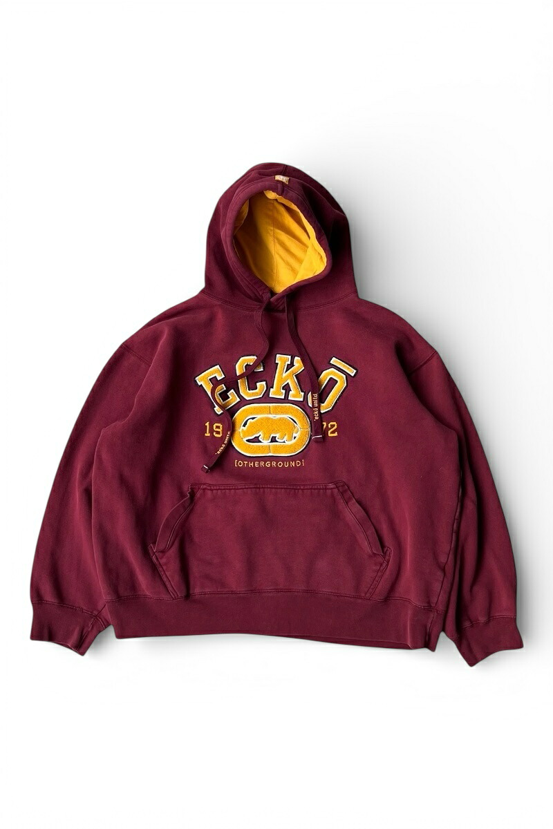 【中古】ECKO UNITD (残響音 ユナイテッド)  90\u0027S-Y2K EARLY 00\u0027S HOODIE SWEATSHIRT 90-00年月日 フーディー トレーナー / WINE [SIZE: S USED]