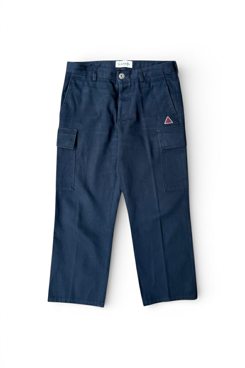 【中古】 LANVIN (ランバン) MADE IN ITALY CARGO PANTS イタリア製 カーゴ パンツ / NAVY [SIZE: 50 USED]｜JULIUS NYC
