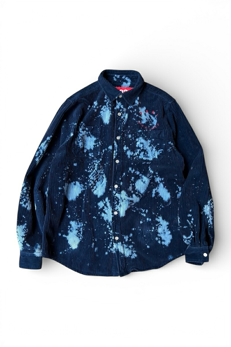 【中古】032C (皆無スリートゥーシー) MADE IN TURKEY 17AW CORDUROY PEROXIDE SHIRT JACKET トルコ製 コール天 プルオーバー / NAVY [SIZE: L USED]