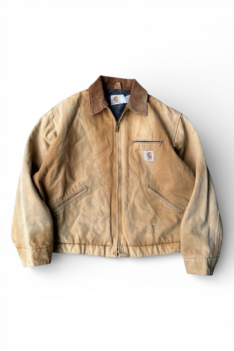 【中古】CARHARTT (カーハート) DETROIT JACKET FADED SAND W/BLANKET LINER デトロイト ジャケット フェーデット サンド ブランケット ライナー USA企画品 / BROWN [SIZE: L USED]