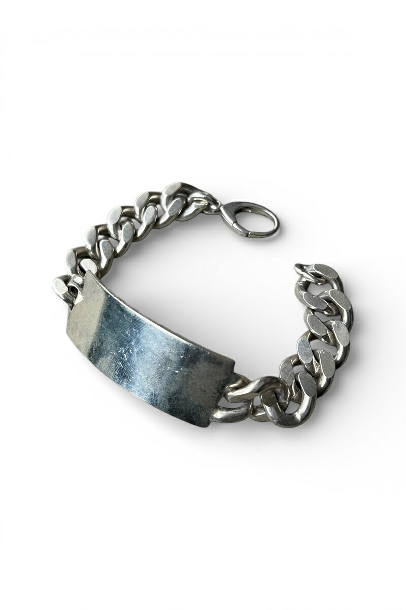 【中古】 VINTAGE SILVER JEWELRY (ヴィンテージ しろがね色 宝飾品) 925 SILVER ID BRACELET 925 しろがね色 ID 腕輪 / SILVER [SIZE: ONE SIZE USED]