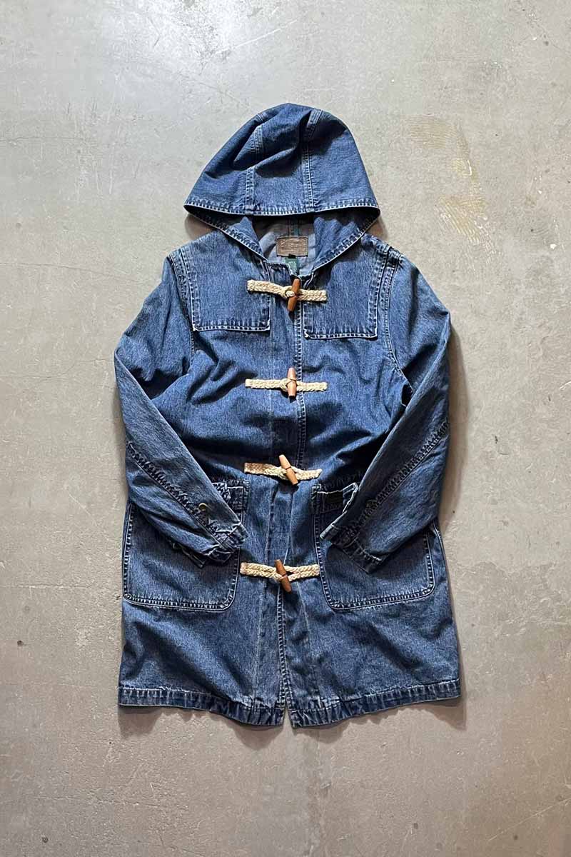 【中古】LAUREN JEANS CO. (ローレン ジーンズ カンパニー) 90'S DENIM DUFFEL COAT 90年代 デニム ダッフル コート / INDIGO [SIZE: S USED]