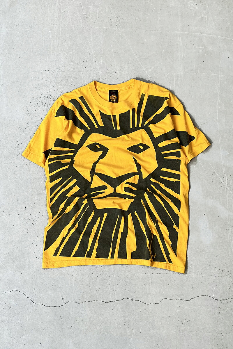 【中古】THE LION KING (ライオンキング) 90'S-Y2K MOVIE PRINT T-SHIRT 90年代-00年代初頭 ムービー Tシャツ / YELLOW [SIZE: L USED]｜JULIUS NYC