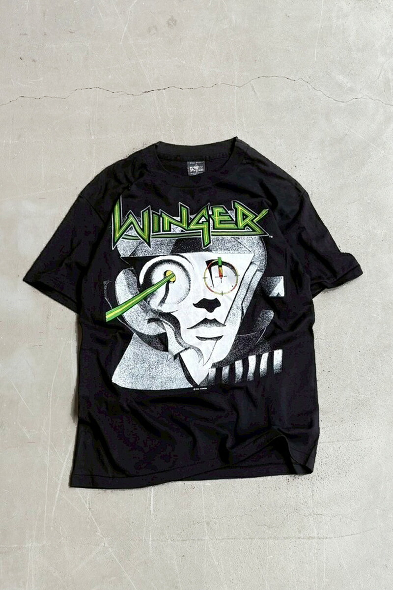 【中古】WHITE HOUSE (ホワイトハウス) MADE IN USA 88'S WINGER BAND T-SHIRT アメリカ製 88年 ウィンガー バンド T-シャツ / BLACK [SIZE: M USED]｜JULIUS NYC
