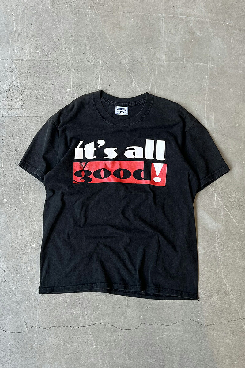 【中古】LEE (リー) 90'S IT'S ALL GOOD! MESSAGE T-SHIRT 90年代 イッツ オール グッド！ メッセージ Tシャツ / BLACK [SIZE: M USED]