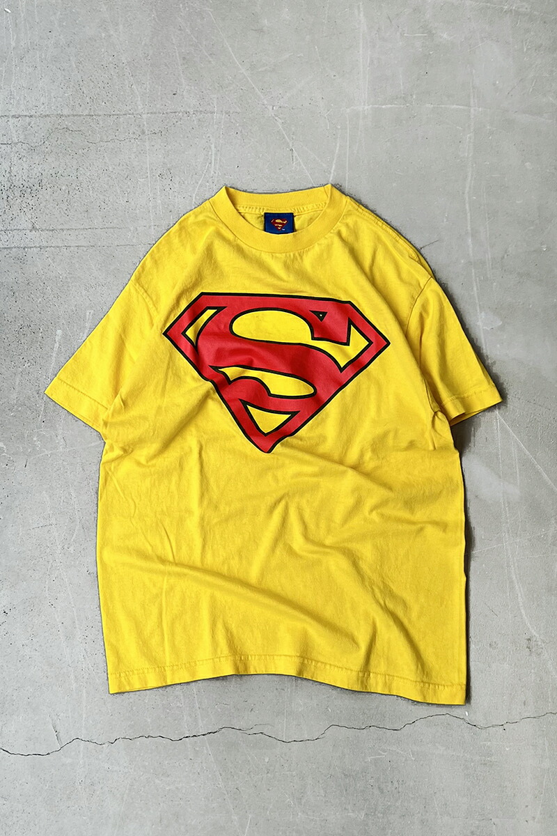 【中古】SUPER MAN (スーパー マン) MADE IN MEXICO 90'S SUPERMAN MOVIE T-SHIRT メキシコ製 90年代 スーパーマン ムービー Tシャツ / YELLOW [SIZE: M USED]
