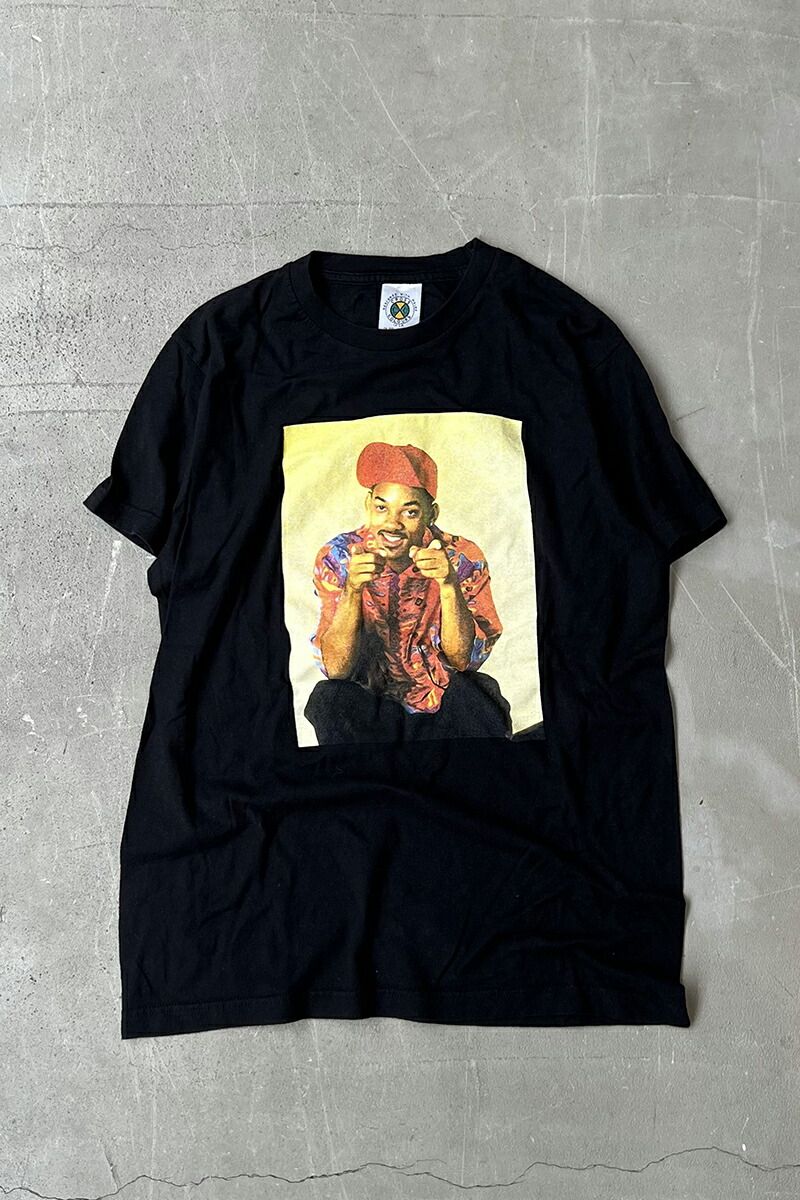 【中古】CROSS COLOURS (差し交わす カラーズ) MADE IN MEXICO Y2K EARLY 00\u0027S WILL SMITH PRINT T-SHIRT メキシコ合衆国製 00年月日 濾過性病原体し損ない  刷り上げる  プルオーバー / BLACK [SIZE: M USED]