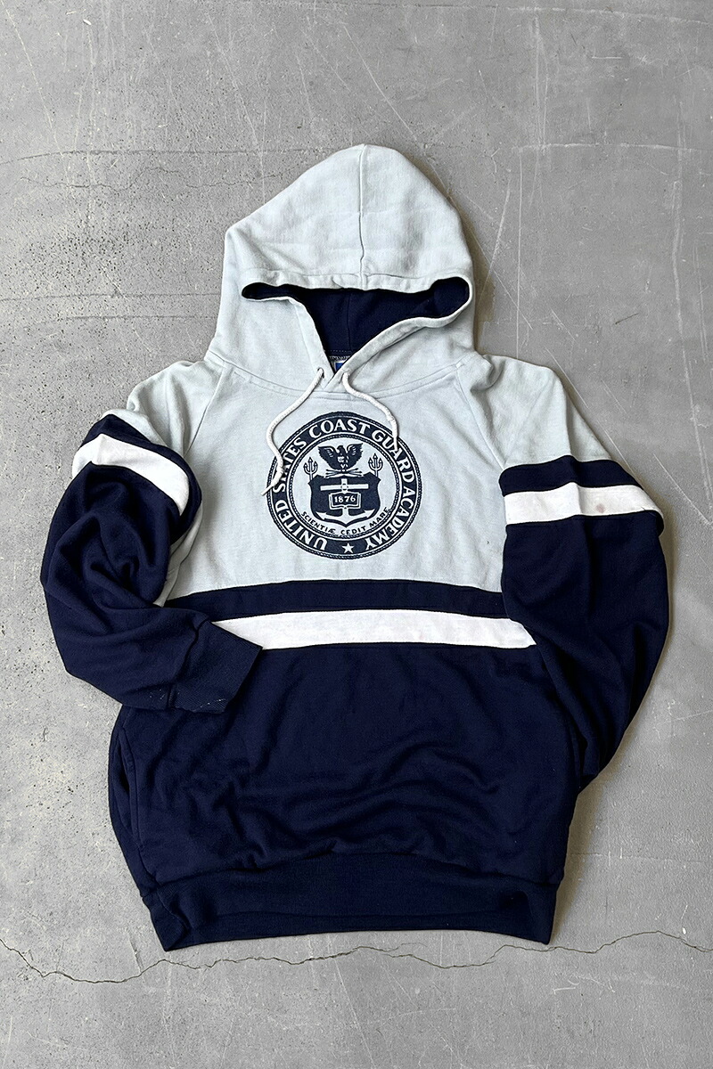 【中古】CHAMPION (チャンピオン) 90'S US COAST GUARD SWEAT HOODIE 90年代 ユーエス コースト ガード スウェット フーディー / BLUE [SIZE: M USED]