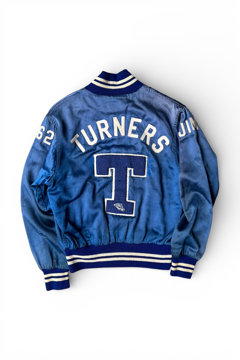 【中古】POST (郵便うけ)  60\u0027S SATIN STADIUM JACKET 60年月日 繻子 競技場 上衣 / BLUE [SIZE: 38 USED]