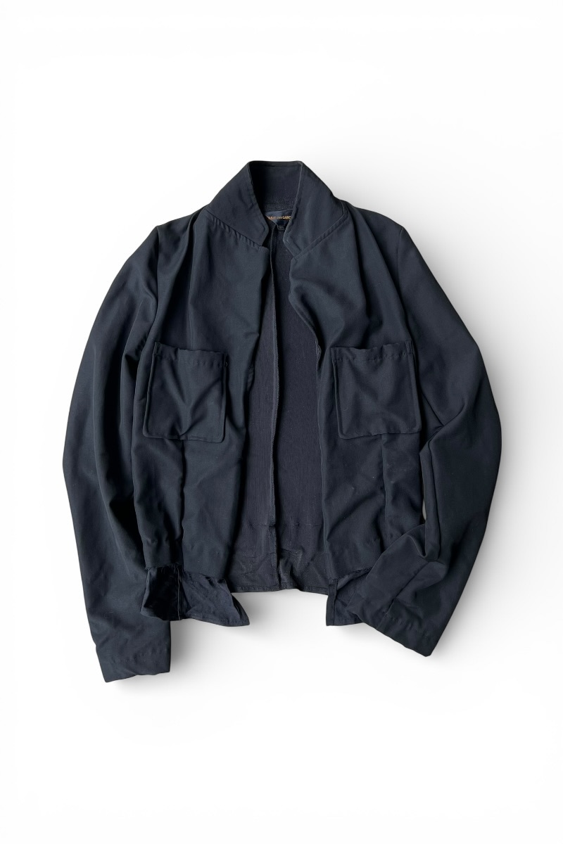 【中古】COMME DES GARCONS (コムデギャルソン) MADE IN JAPAN 99'S WOOL FULLED FABRIC JACKET 日本製 99年 ウール 縮絨 ジャケット / BLACK [SIZE: S USED]