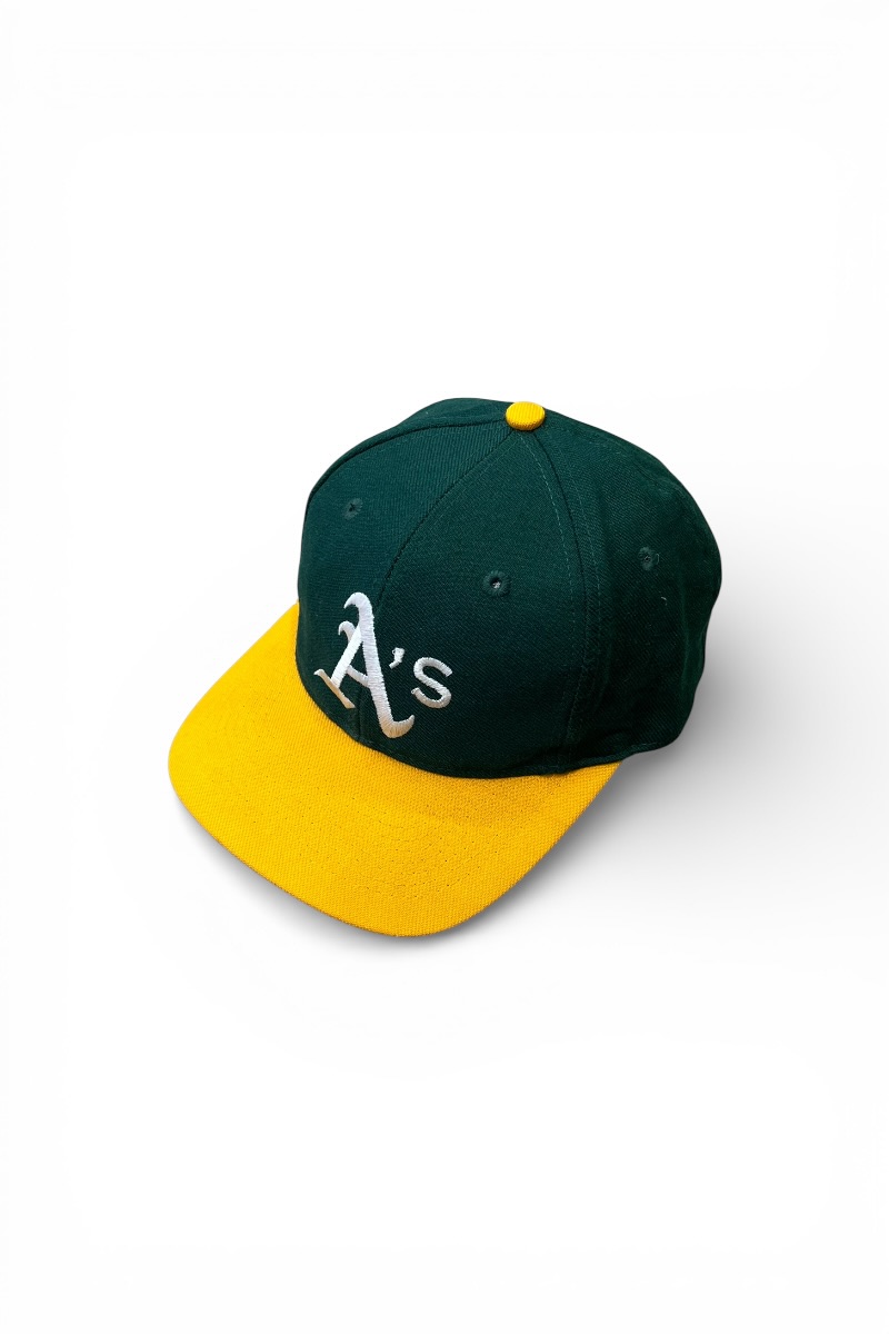 【中古】TWINS (ツインズ) 90'S MLB OAKLAND ATHLETICS 6 PANEL CAP 90年代 オークランド アスレチックス 6パネル キャップ / GREEN [SIZE: ONE SIZE USED]