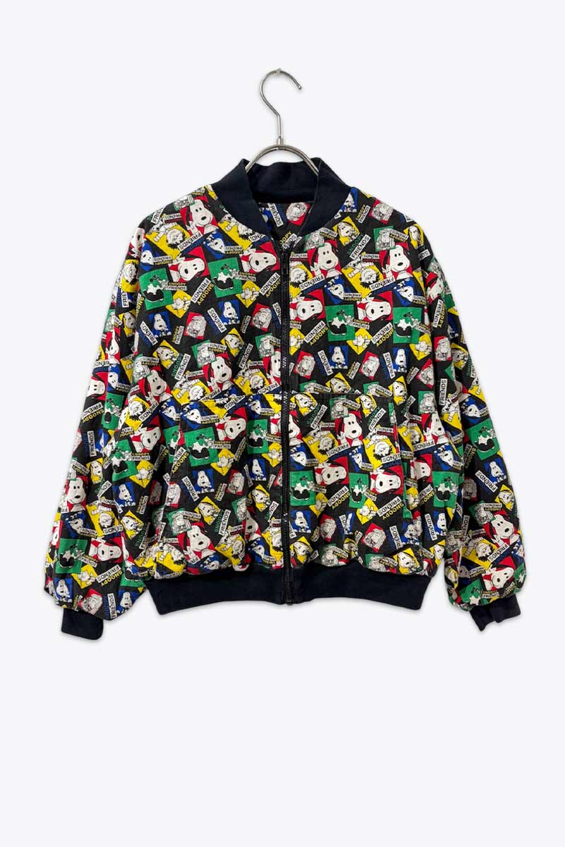 【中古】【WOMENS】OTHER BRAND  MADE IN USA 80\u0027S SNOOPY PRINTED ZIP COTTON JACKET 亜米利加製 80年月日 おせっかい 刷り上げる ジップ 綿織物 上衣[USED]