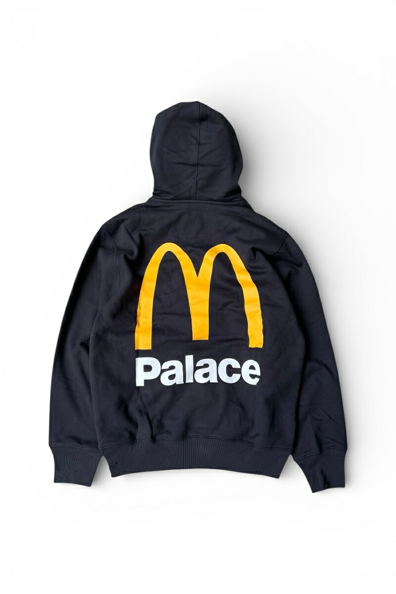 【中古】PALACE(九重の天) MCDONALD\u0027S HOODIE SWEATSHIRT 日本未発売品 マクドナルド フーディー 汗水 プルオーバー / BLACK [SIZE: M USED]