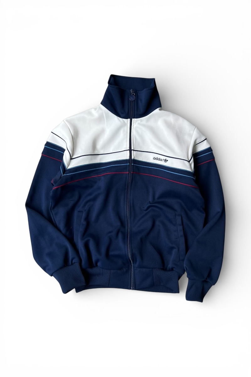 【中古】ADIDAS (アディダス) 70\u0027S ZIP UP TRACK JACKET 70日にち ジップ 膨れ上がる 貨物自動車 上衣 / NAVY [SIZE: M USED] メンズファッション-コート・ジャケット