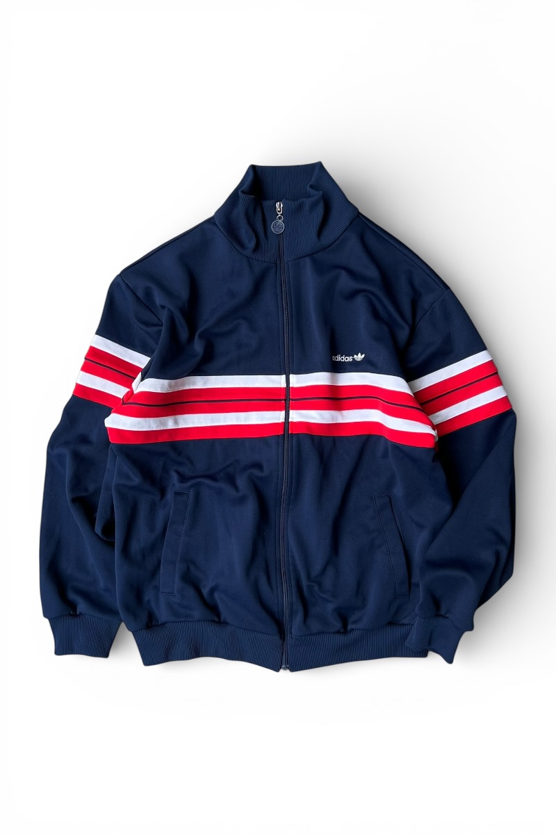 【中古】ADIDAS (アディダス) 80\u0027S TRACK JACKET 80年月日 貨物自動車 上衣 / NAVY [SIZE: M USED]