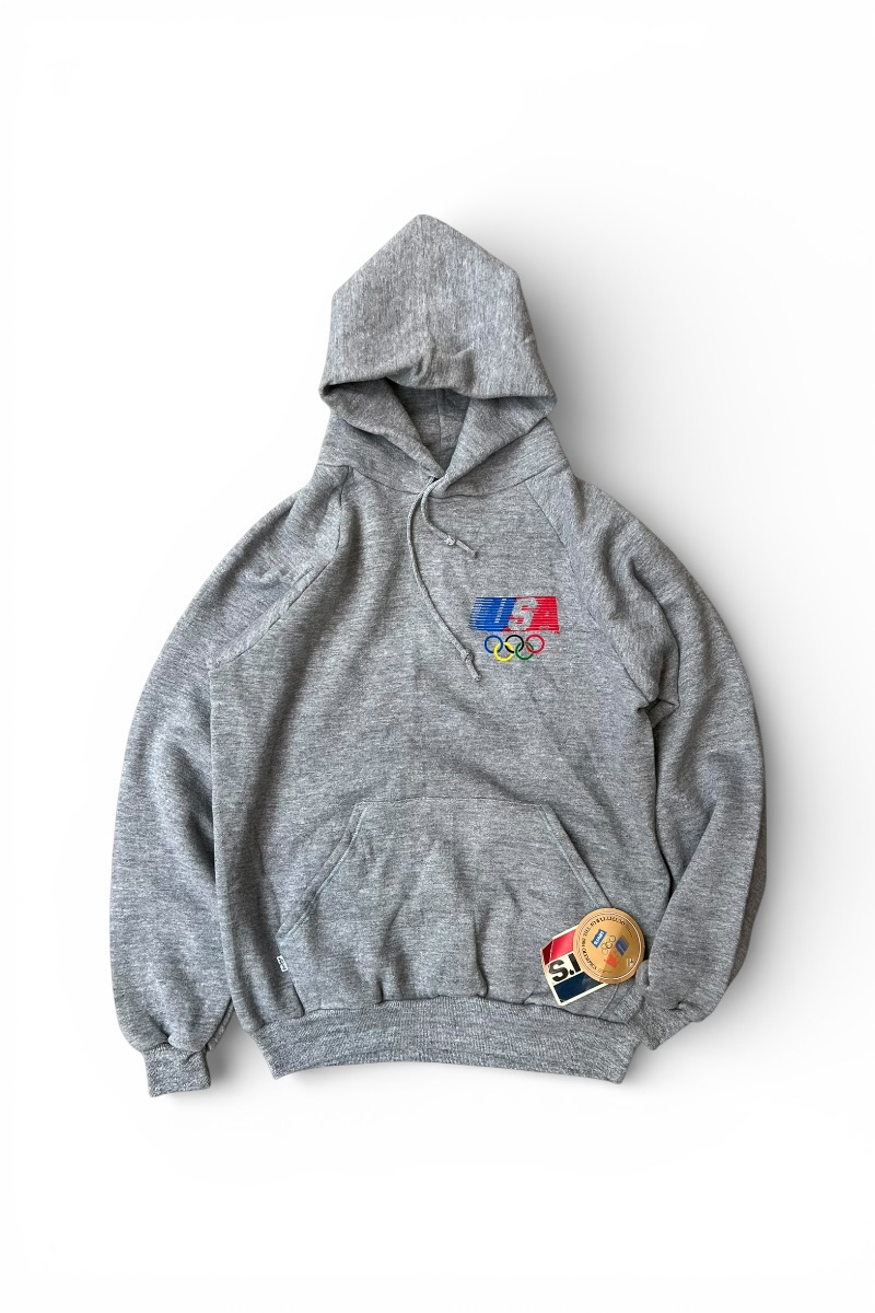 【中古】LEVI'S (リーバイス) MADE IN USA 84'S OLYMPIC SWEAT HOODIE USA製 84年 オリンピック スウェット フーディー / GRAY [SIZE: M DEADSTOCK/NOS]