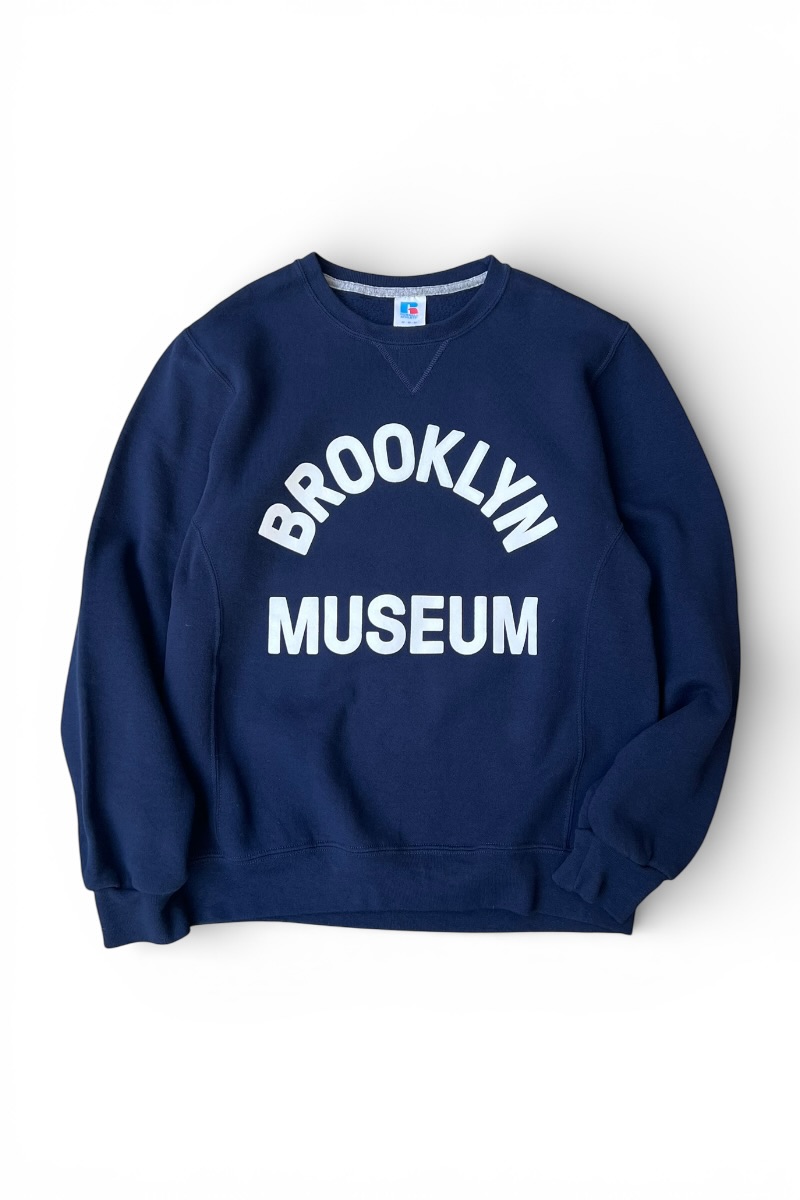 【中古】RUSSELL (ラッセル)  BROOKLYN MUSEUM SWEATSHIRT ブルックリン 総合博物館 トレーナー / NAVY [SIZE: M USED]