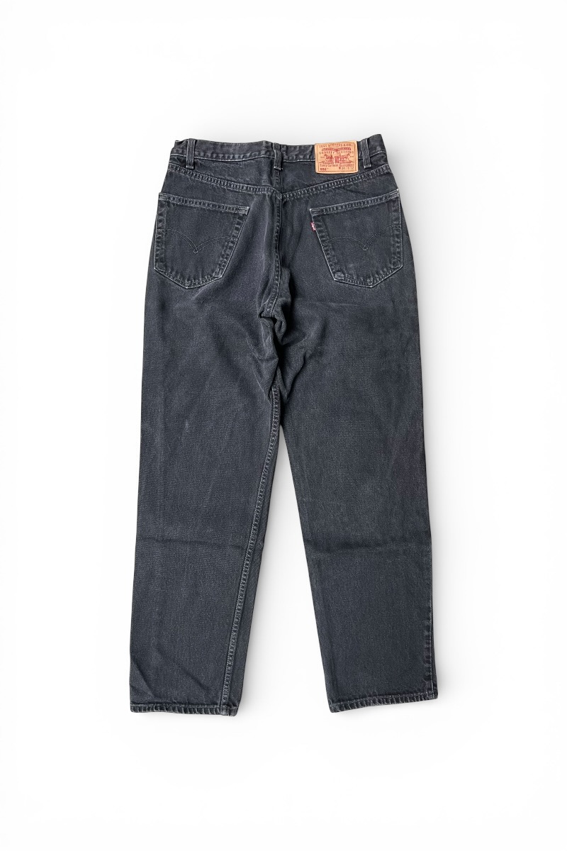 【中古】LEVI'S (リーバイス) MADE IN CANADA 02'S 550 DENIM PANTS SULFUR BLACK カナダ製 02年 550 デニム パンツ サルファ ブラック / BLACK [SIZE: 34 USED]