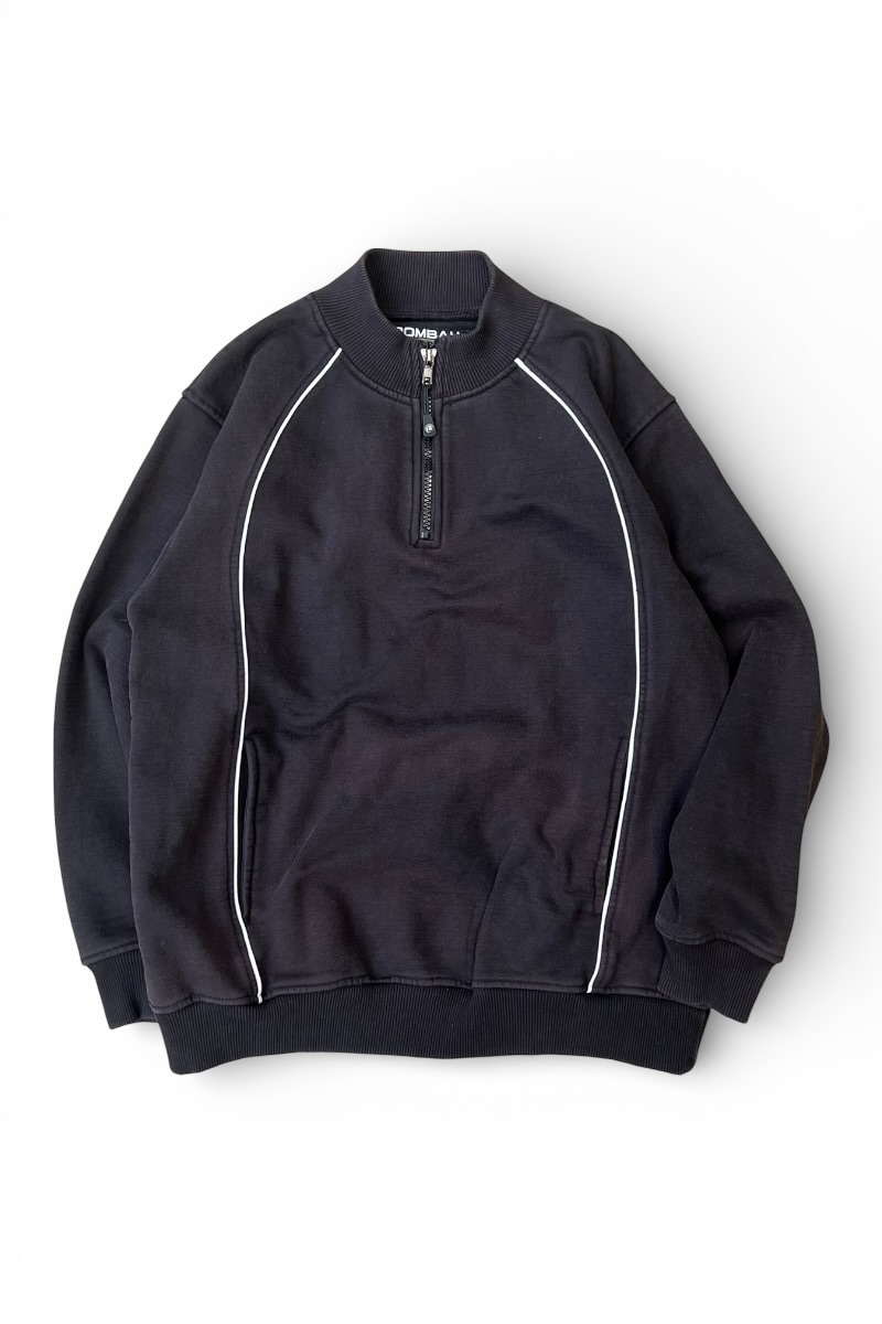 【中古】BOOMBAH (ブーンバン) Y2K EARLY 00'S HALF ZIP SWEATSHIRT 00年代 ハーフ ジップ スウェットシャツ / BLACK [SIZE: M USED]