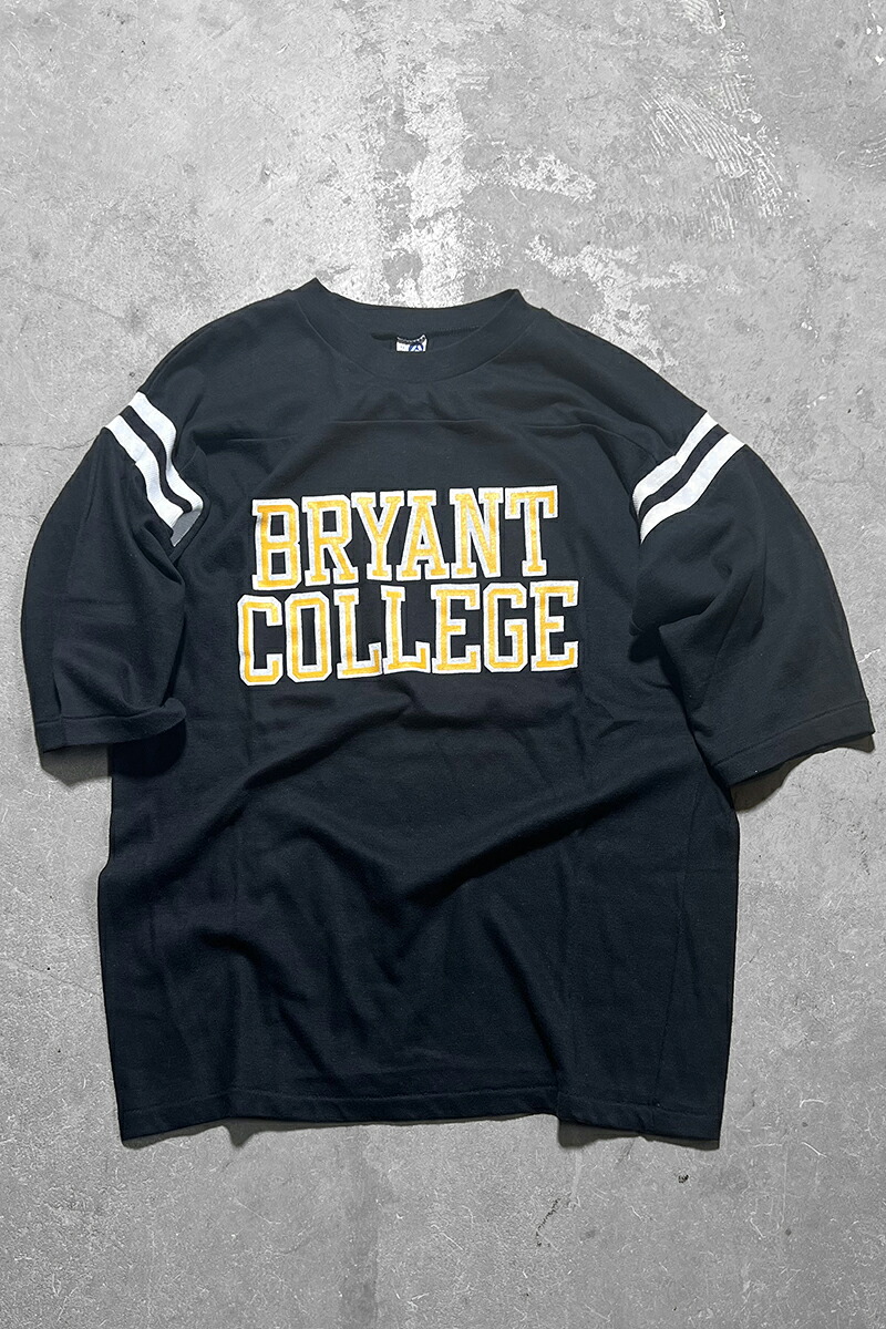 【中古】OTHER BRAND MADE IN USA 80'S BRYANT COLLEGE RUGBY T-SHIRT 80年代 カレッジ ラグビー Tシャツ / BLACK [SIZE: L USED]