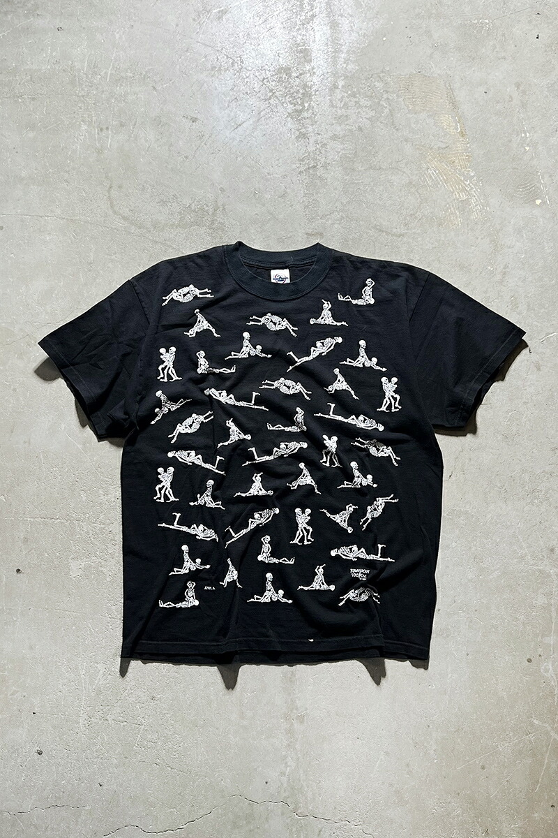 【中古】FRUIT OF THE LOOM (フルーツオブザルーム) MADE IN MEXICO 90\'S EROTIC T-SHIRT メキシコ製 90年 半袖 エロティック Tシャツ / BLACK [SIZE: XL USED]
