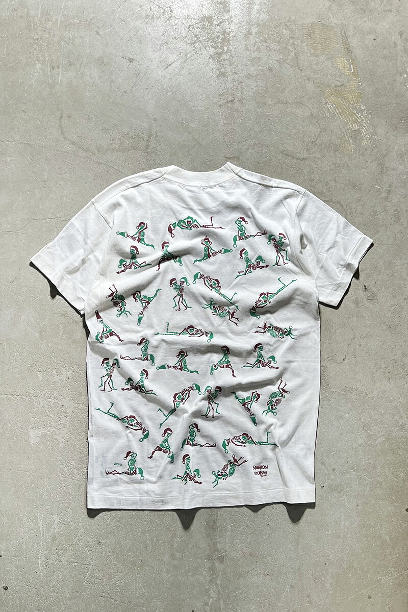 【中古】FRUIT OF THE LOOM (フルーツオブザルーム) MADE IN USA 90\'S EROTIC T-SHIRT USA製 90年 半袖 エロティック Tシャツ / WHITE [SIZE: L USED]