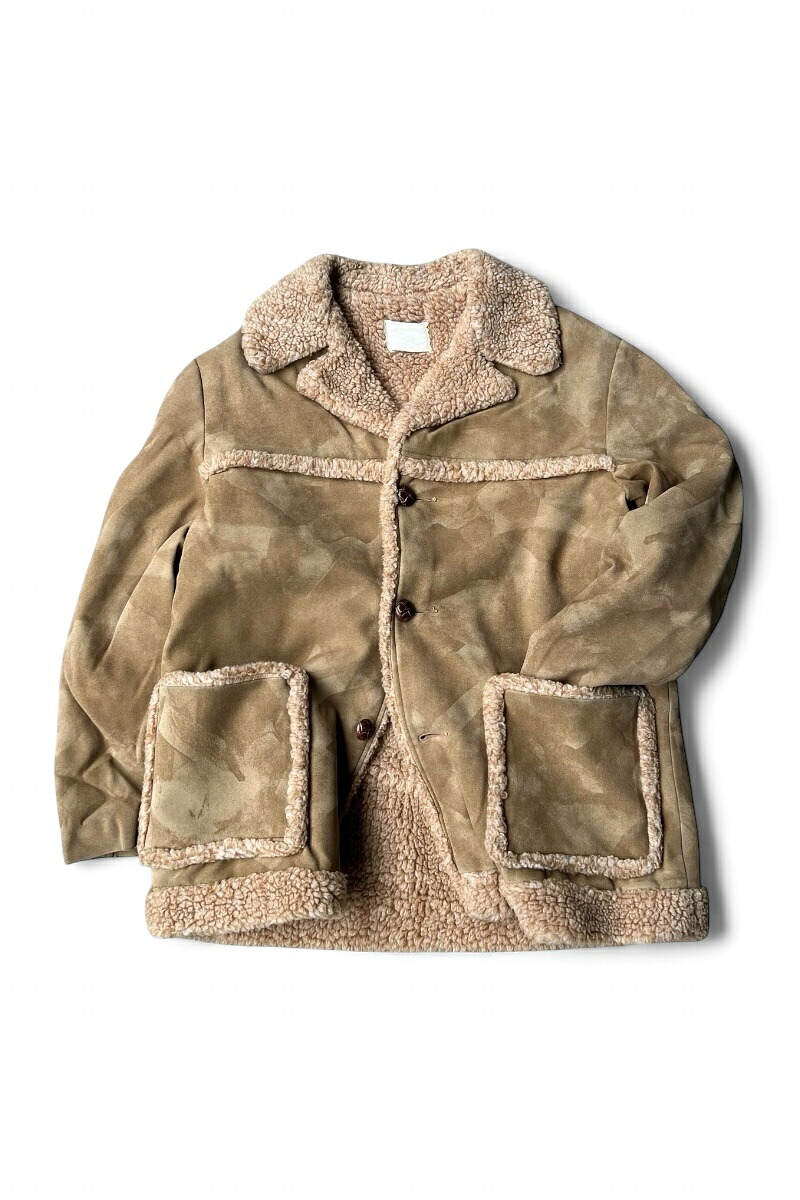 【中古】OTHER BRAND MADE IN USA 90'S VIGAN SUEDE SHARING JACKET USA製 90年代 ヴィーガン スエード シェアリング ジャケット / BEIGE [SIZE: 42 USED]