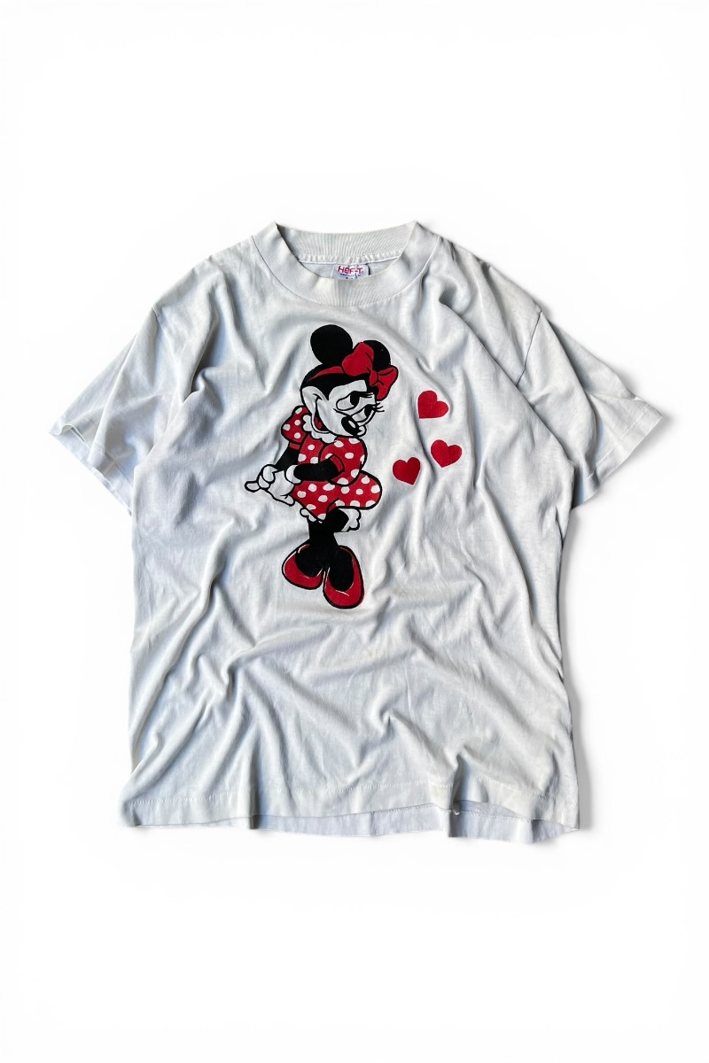【中古】SPRING FORD (スプリングフォード) MADE IN USA 80-90\'S MINNIE T-SHIRT USA製 80-90年代 ミニーマウス ディズニー Tシャツ / WHITE [SIZE: L USED]