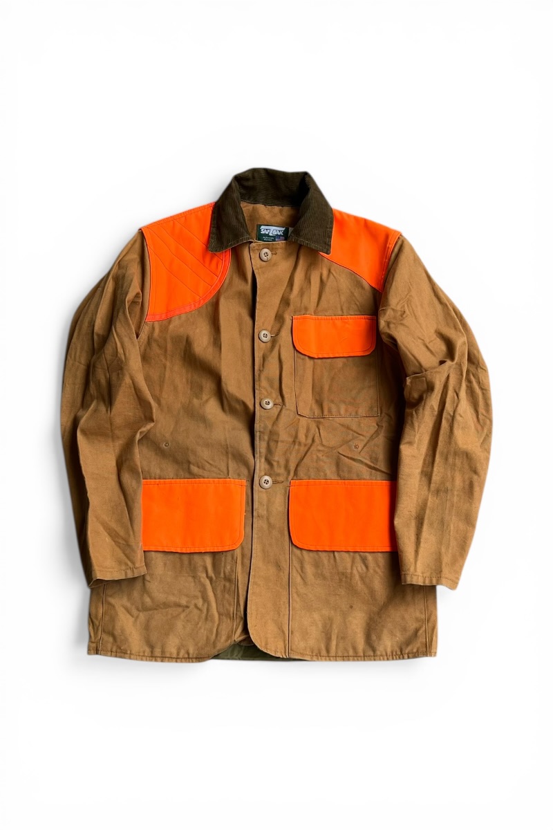 【中古】SAFTBAK (セーフティうしろ側) MADE IN USA 80\u0027S HUNTING JACKET USA製 80年月日 遊猟 上衣 / BROWN [SIZE: S USED]