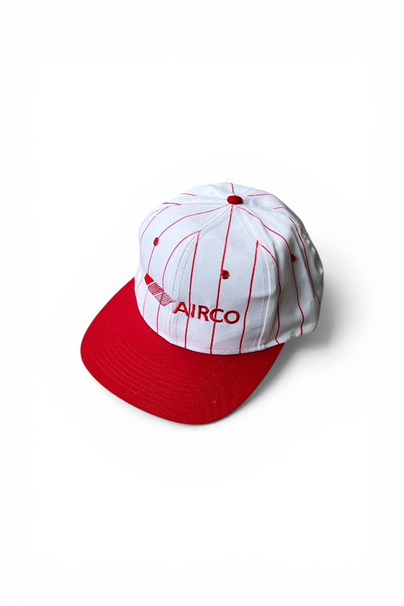 【中古】DESIGNER AWARD HEADWEAR (デザイナー アワード ヘッドウェア) 90'S AIRCO GUS COMPANY ADVERTISING CAP 90年代 エアコ ガス カンパニー 企業 キャップ / WHITE [SIZE: ONE SIZE USED]