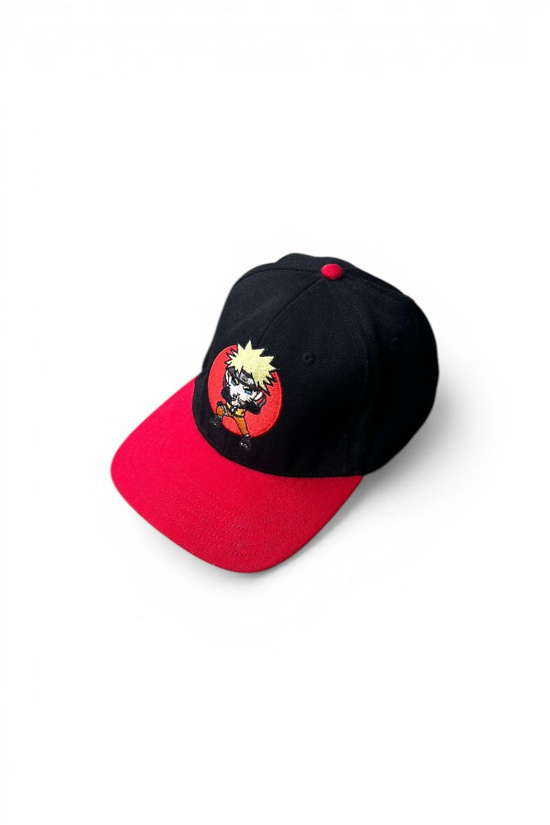 【中古】NARUTO (ナルト) Y2K 07'S NARUTO CARTOON CAP 07年 ナルト カートゥーン キャップ / BLACK [SIZE: ONE SIZE USED]