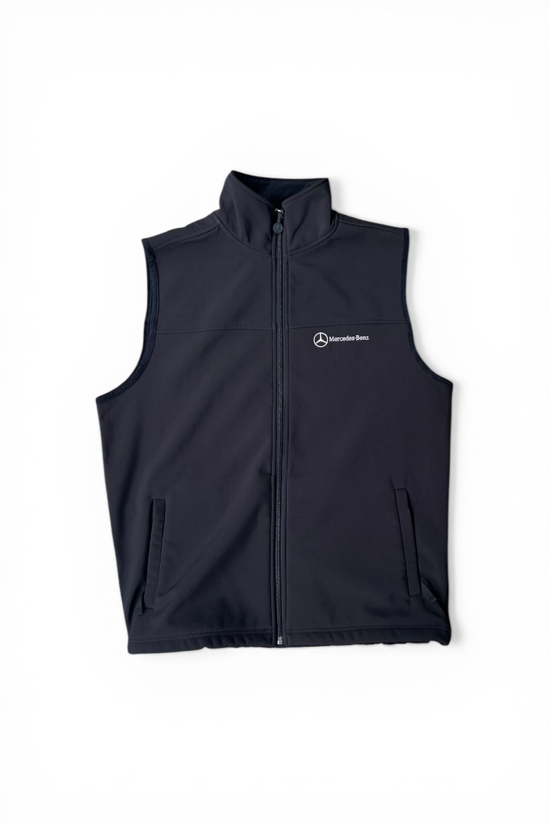 【中古】MERCEDES BENZ (メルセデス ベンツ) FLEECE LINING ZIP VEST フリース 裏打ち ジップ より良い / BLACK [SIZE: S USED]
