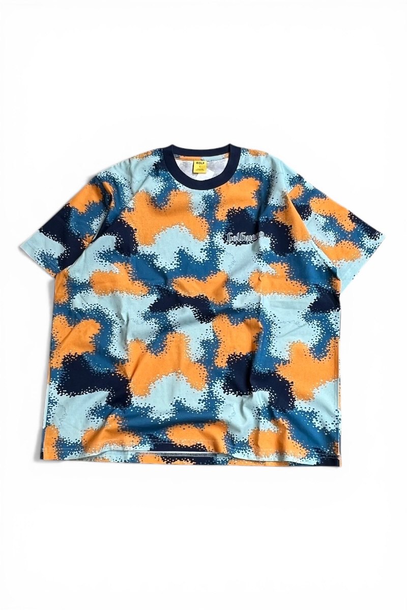 【中古】GOLF (ゴルフ) SPRAY CAMO T-SHIRT スパイシー 家鴨 ティーシャツ / BLUE [SIZE: L USED]