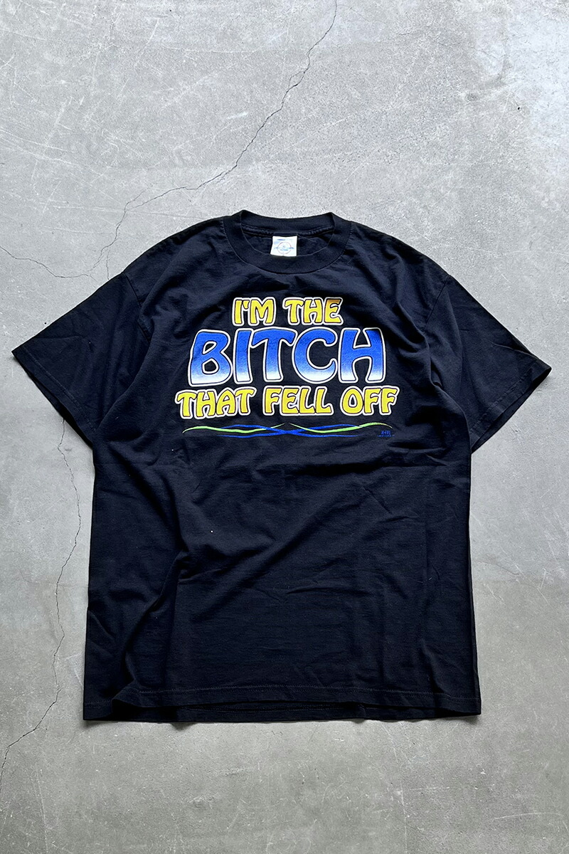 【中古】DELTA (デルタ) 90 IM THE BITCH MESSAGE T-SHIRT  90年代 メッセージ Tシャツ BLACK [SIZE: L USED]
