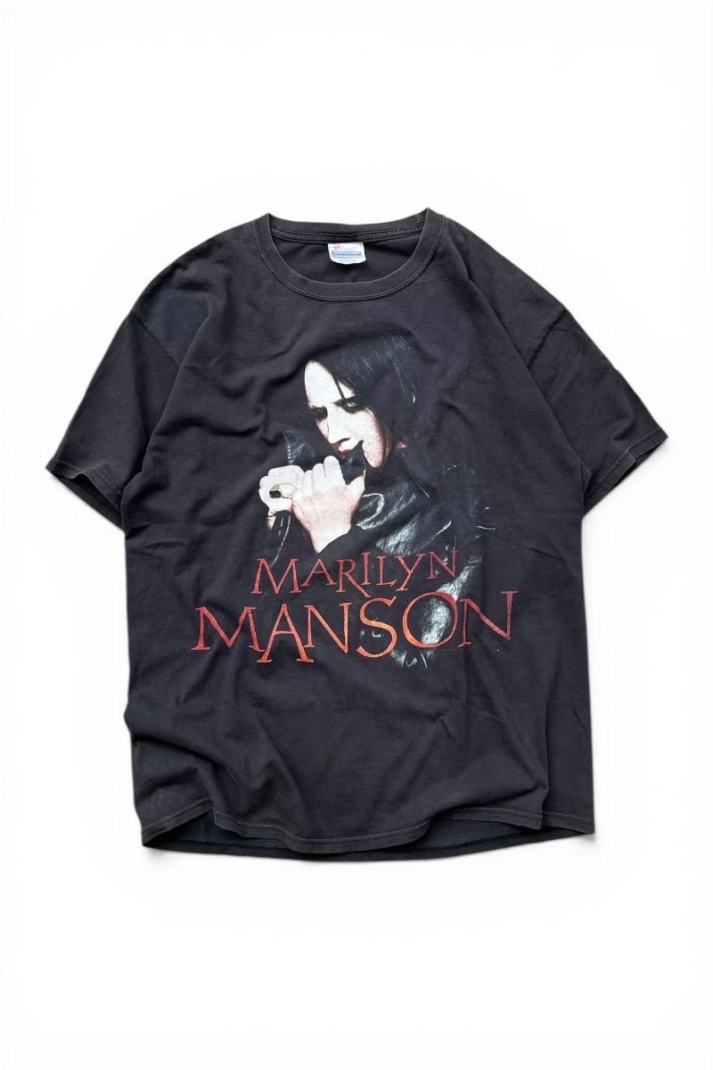 【中古】HANES (ヘインズ) Y2K EARLY 00'S MARILYN MANSON MUSIC T-SHIRT 00年代初頭 マリリンマンソン ミュージック Tシャツ BLACK [SIZE: L USED]｜JULIUS NYC 22,928円
