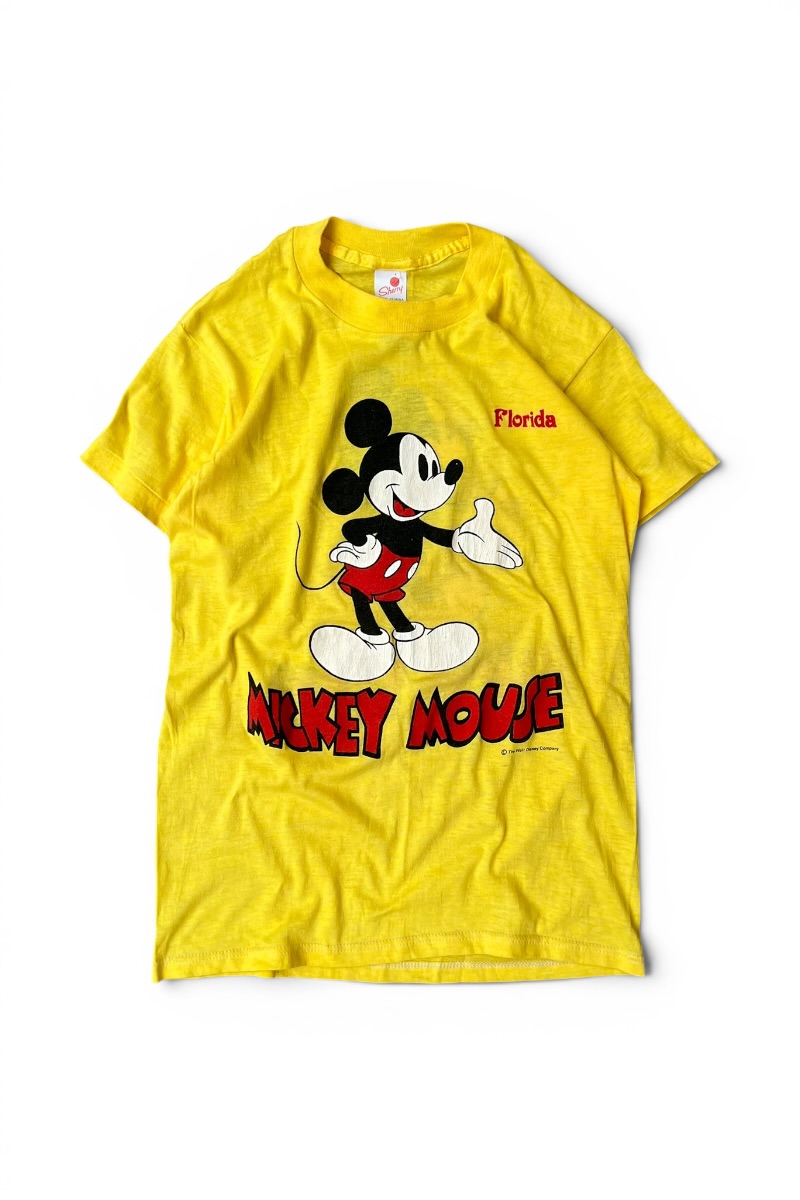 【中古】 SHERRY (シェリー酒) MADE IN USA 80\u0027S MICKEY T-SHIRT 亜米利加製 80年月日 パディ プルオーバー / YELLOW [SIZE: S USED]